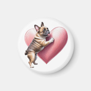 Französische Bulldogge I love you Magnet