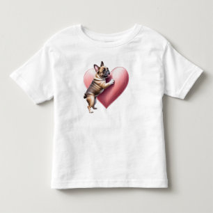 Französische Bulldogge I love you Toddler T-Shirt