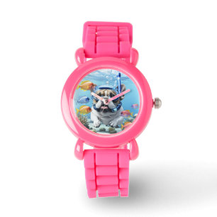 Französische Bulldogge im Meer Armbanduhr Watch