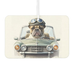 französische Bulldogge im Oldtimer  Car Air Freshener