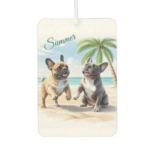 französische Bulldogge im Sommer  Car Air Freshener