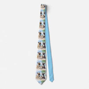 französische Bulldogge im Sommer Tie