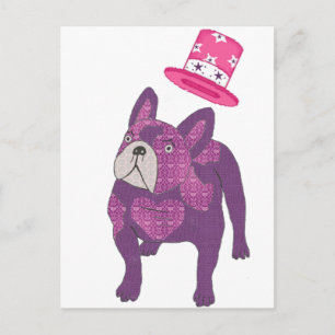 Französische. Bulldogge Karte Postcard