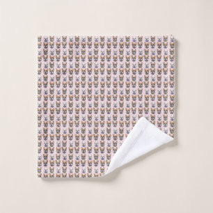 Französische Bulldogge Kopf French Bulldog Bath Towel Set