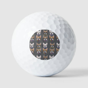 Französische Bulldogge Kopf French Bulldog Golf Balls