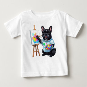 Französische Bulldogge Künstler French Bulldog Baby T-Shirt