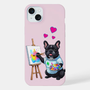 Französische Bulldogge Künstler French Bulldog iPhone 15 Plus Case