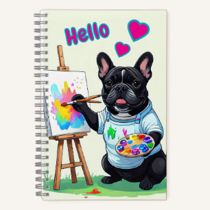 Französische Bulldogge Künstler French Bulldog Notebook