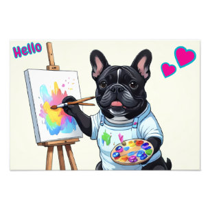 Französische Bulldogge Künstler French Bulldog Photo Print