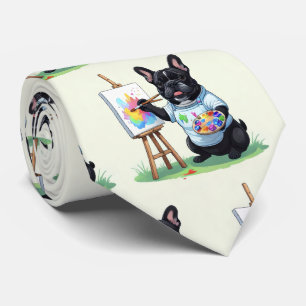Französische Bulldogge Künstler French Bulldog Tie
