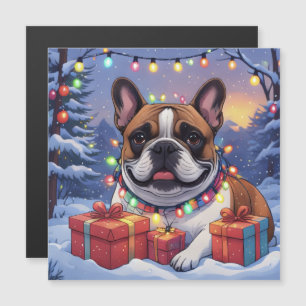 Französische Bulldogge Lichterkette Weihnachten