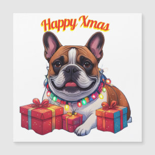 Französische Bulldogge Lichterkette Weihnachten 