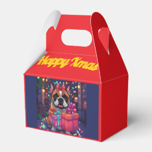 Französische Bulldogge Lichterkette Weihnachten Favour Box