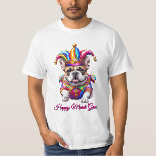 Französische Bulldogge Mardi Gras French Bulldog T-Shirt