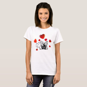 Französische Bulldogge mit Herz Shirt