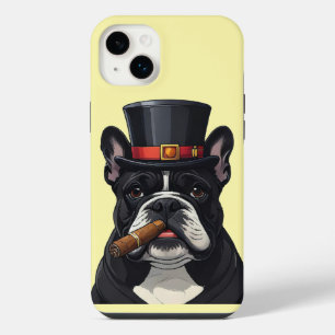 Französische Bulldogge mit Zigarre iPhone 14 Plus Case