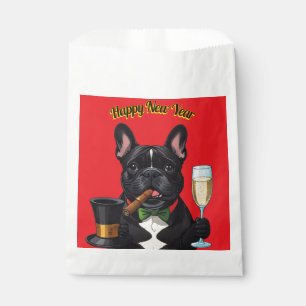 Französische Bulldogge mit Zigarre Neujahr Favour Bag