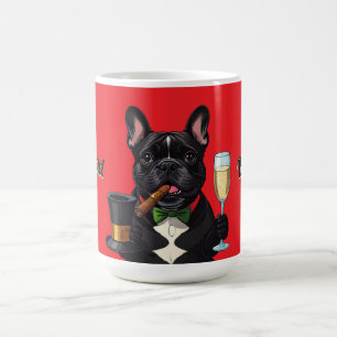 Französische Bulldogge mit Zigarre Vatertag Coffee Mug