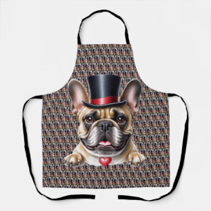 französische Bulldogge mit Zylinder Apron