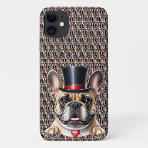 französische Bulldogge mit Zylinder iPhone 11 Case