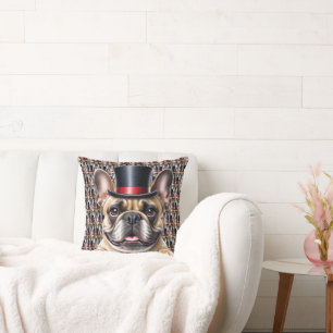 französische Bulldogge mit Zylinder Cushion