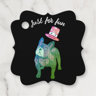 Französische Bulldogge mit Zylinder   Favour Tags