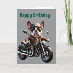 französische Bulldogge Motorrad French Bulldog Invitation