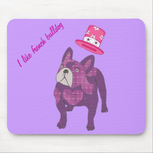 Französische Bulldogge Mousepad mit