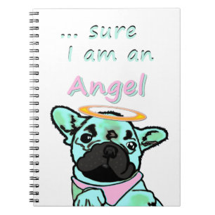 Französische Bulldogge Notizbuch Angel Notebook