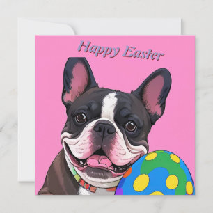 Französische Bulldogge Osterei French Bulldog Holiday Card