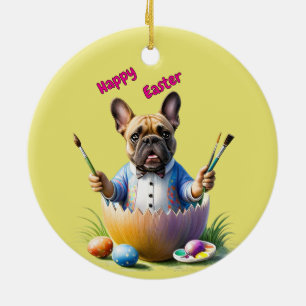 Französische Bulldogge Ostern Ceramic Ornament