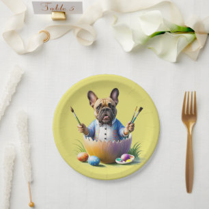 Französische Bulldogge Ostern Paper Plate
