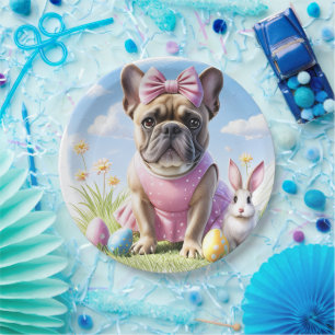 Französische Bulldogge Ostern Paper Plate