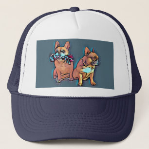 Französische Bulldogge play with fun Trucker Hat