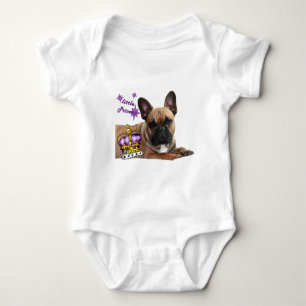 Französische Bulldogge Princess French Bulldog Baby Bodysuit