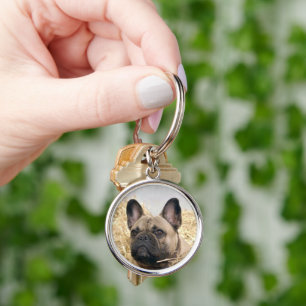 Französische Bulldogge Schlüsselanhänger Key Ring