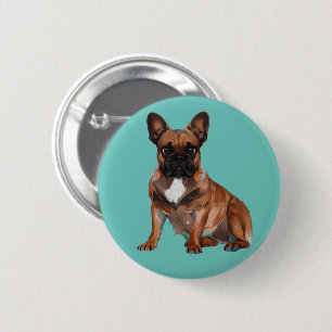 Französische Bulldogge Sticker Button