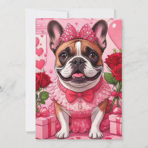 Französische Bulldogge Verliebt French Bulldog Invitation