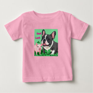Französische Bulldogge Viel Glück Baby T-Shirt
