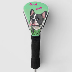 Französische Bulldogge Viel Glück Golf Head Cover