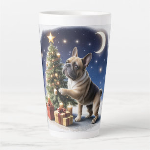 Französische Bulldogge Weihnachtsbaum Latte Mug