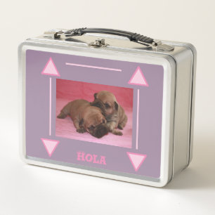 Französische Bulldogge Welpe Metal Lunch Box