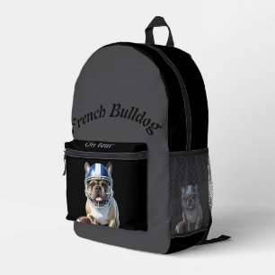 französische Bulldoggen American Football  Printed Backpack