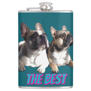 Französische Bulldoggen Beste Freunde Hip Flask