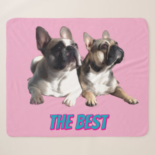 Französische Bulldoggen Beste Freunde Sherpa Blanket