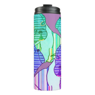 Französische Bulldoggen Comic  Thermal Tumbler