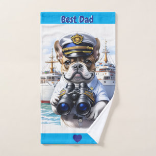 Französische Bulldoggen French Bulldog Best Dad Hand Towel