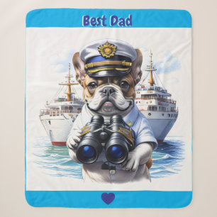 Französische Bulldoggen French Bulldog Best Dad Sherpa Blanket