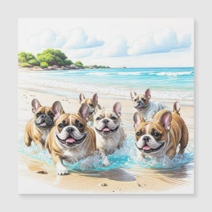 Französische Bulldoggen French Bulldog Rudel Sea