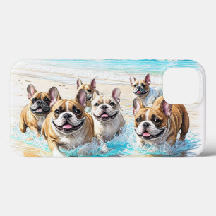 Französische Bulldoggen French Bulldog Rudel Sea iPhone 13 Case